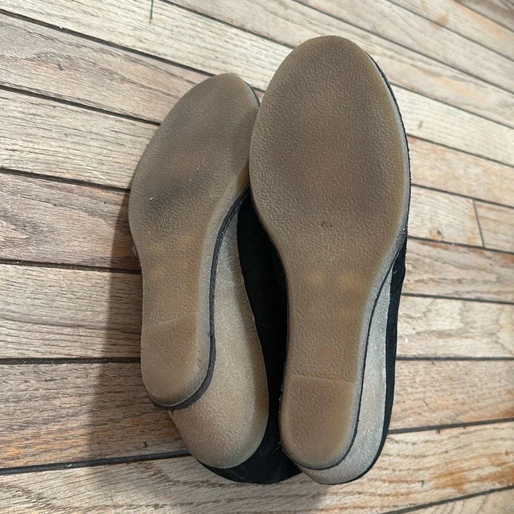 J crew Macalister black suede wedge booties size 10